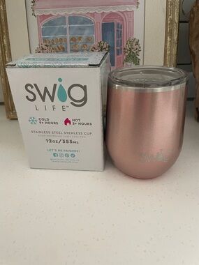 NEW Swig 12 oz Stainless Steel Stemless Cup